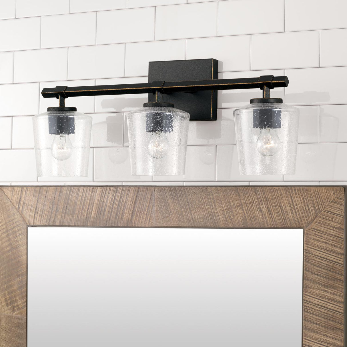 Capital Lighting 145231IH-526 Ogden 3 Light Vanity Brushed Black Iron