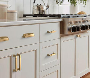 Amerock Cabinet Pull Champagne Bronze 5-1/16 inch (128 mm) Center-to-Center Stature 1 Pack Drawer Pull Cabinet Handle Cabinet Hardware