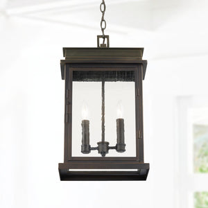 Capital Lighting 936823OZ Bolton 2 Light Outdoor Hanging Lantern Oiled Bronze