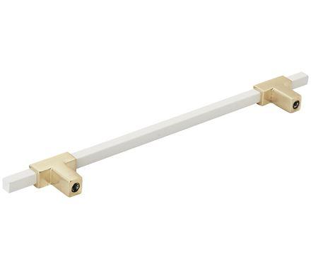 Amerock Cabinet Pull Brushed Gold/White 7-9/16 inch (192 mm) Center to Center Urbanite 1 Pack Drawer Pull Drawer Handle Cabinet Hardware