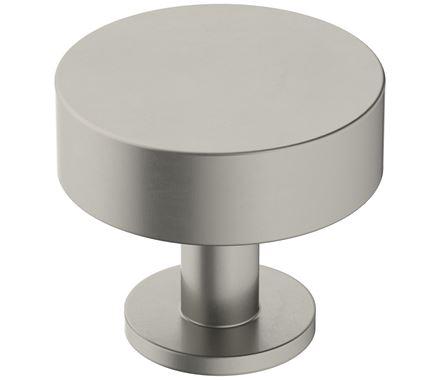 Amerock Cabinet Knob Satin Nickel 1-1/4 inch (32 mm) Diameter Radius 1 Pack Drawer Knob Cabinet Hardware