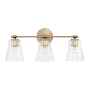 Capital Lighting 146931AD-533 Baker 3 Light Vanity Aged Brass