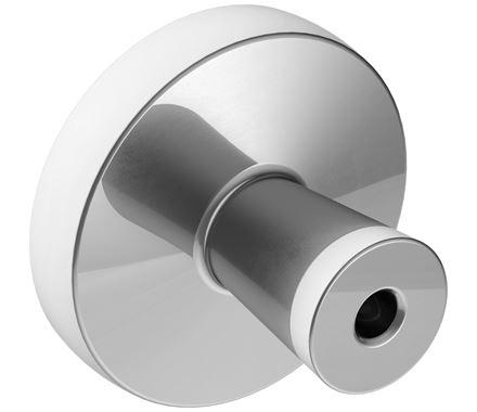 Amerock Cabinet Knob Polished Chrome/Matte Black 1-3/8 inch (35 mm) Diameter Mergence 1 Pack Drawer Knob Cabinet Hardware