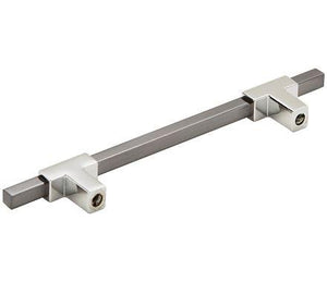 Amerock Cabinet Pull Polished Chrome/Black Chrome 5-1/16 inch (128 mm) Center to Center Urbanite 1 Pack Drawer Pull Drawer Handle Cabinet Hardware