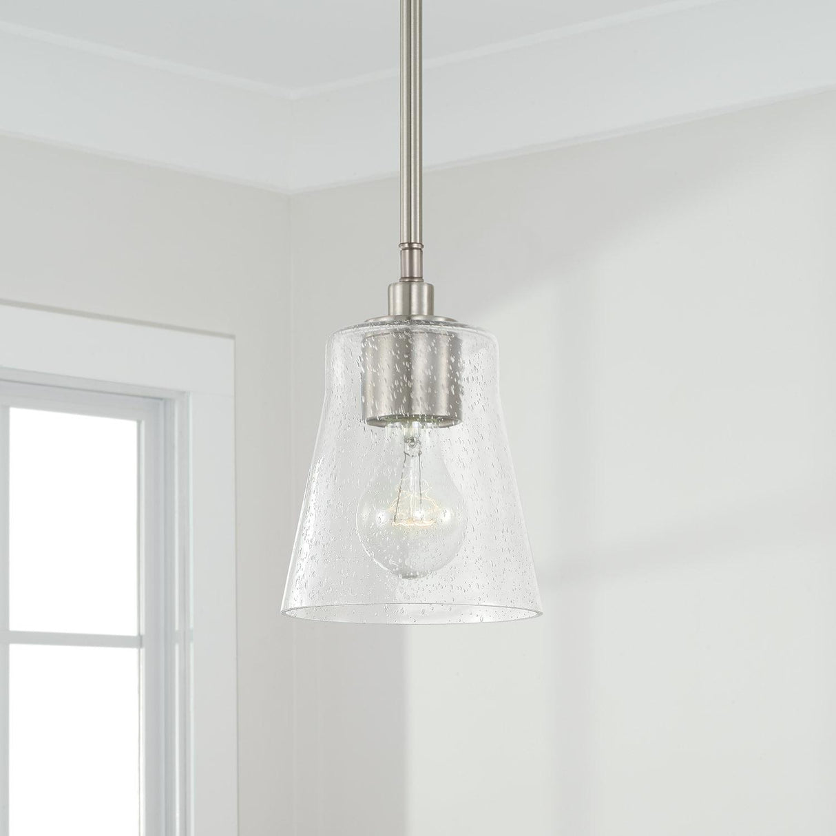 Capital Lighting 346911BN-533 Baker 1 Light Pendant Brushed Nickel