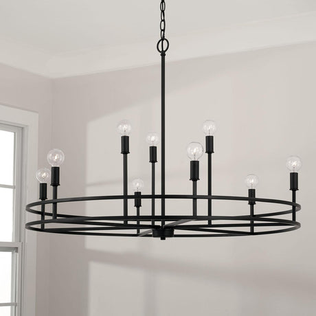 Capital Lighting 448791MB Fuller 9 Light Chandelier Matte Black