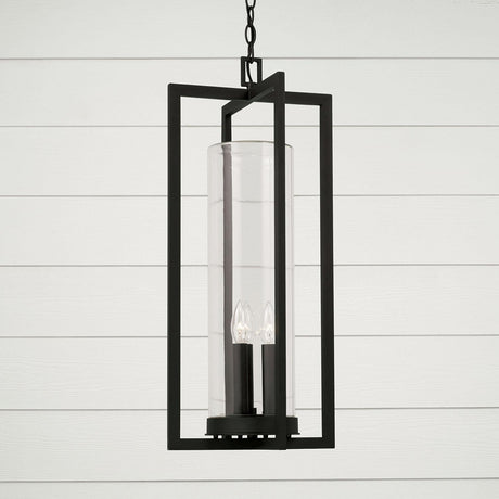 Capital Lighting 948232BK Kent 3 Light Outdoor Hanging Lantern Black