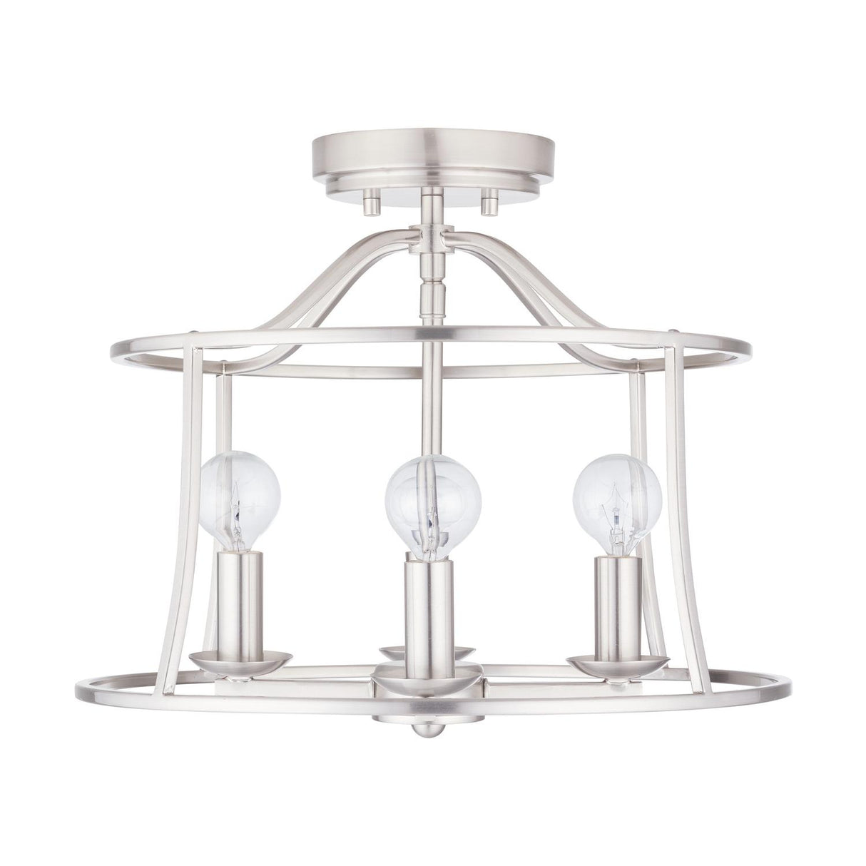 Capital Lighting 239541BN Cameron 4 Light Semi-Flush Brushed Nickel