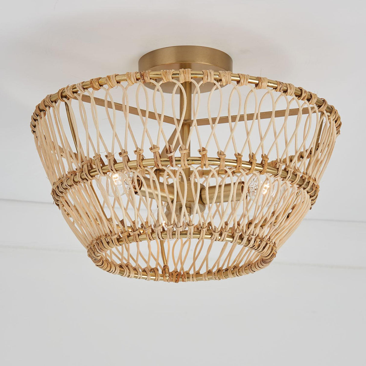 Capital Lighting 244131MA Wren 3 Light Dual Mount Semi-Flush/Pendant Matte Brass