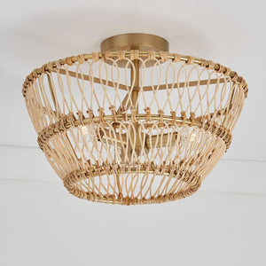 Capital Lighting 244131MA Wren 3 Light Dual Mount Semi-Flush/Pendant Matte Brass