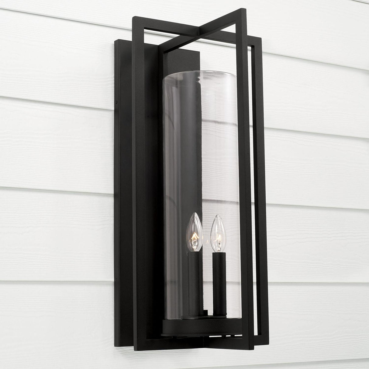 Capital Lighting 948231BK Kent 3 Light Outdoor Wall Lantern Black