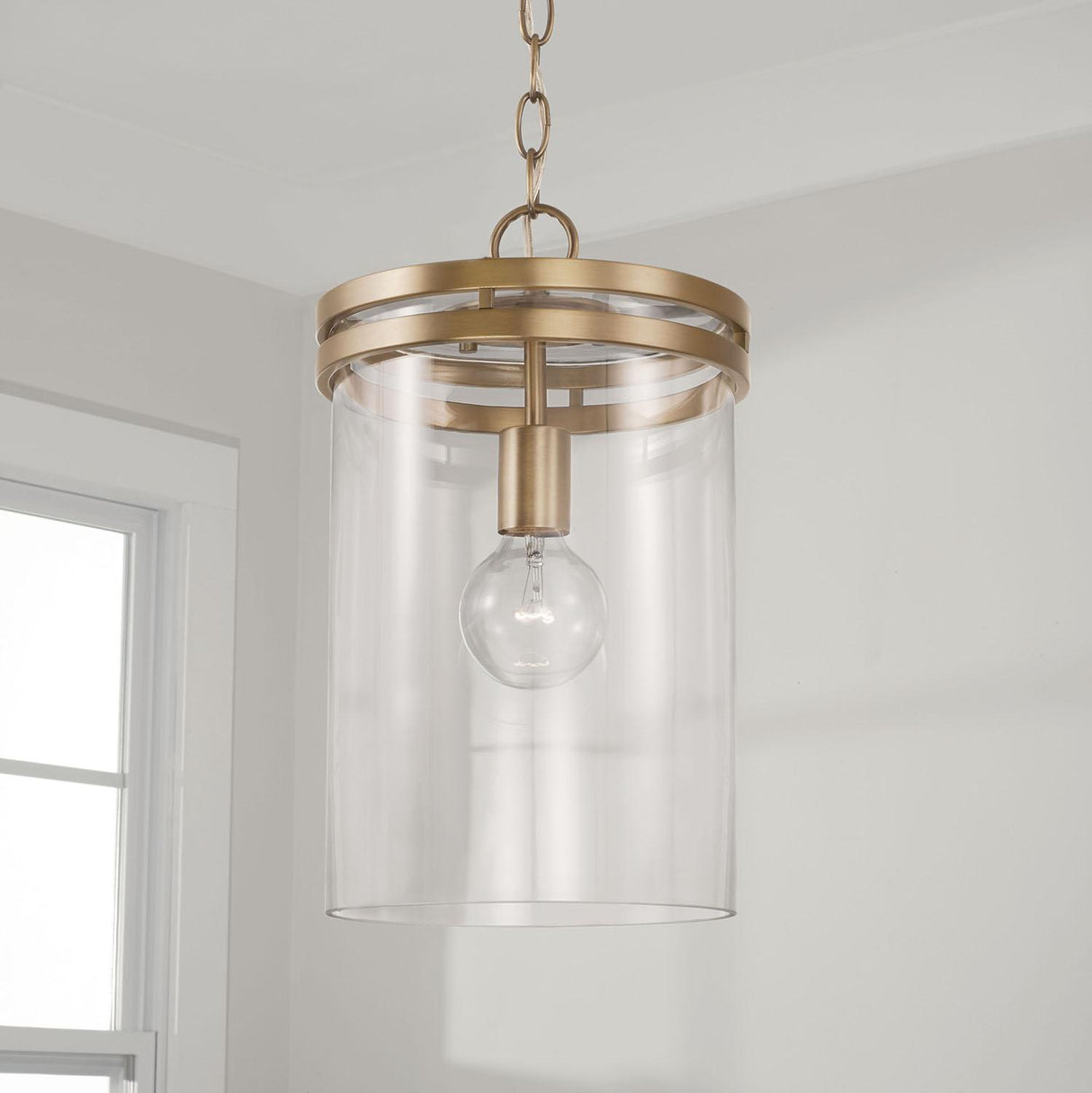 Capital Lighting 348711AD Fuller 1 Light Pendant Aged Brass