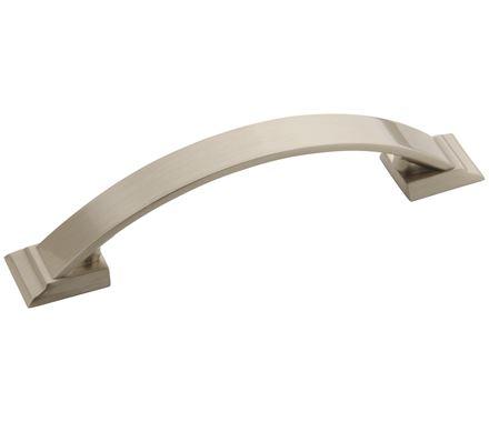 Amerock Cabinet Pull Satin Nickel 3-3/4 inch (96 mm) Center to Center Candler 1 Pack Drawer Pull Drawer Handle Cabinet Hardware