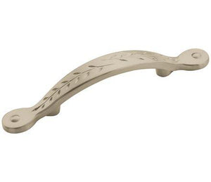 Amerock Cabinet Pull Satin Nickel 3 inch (76 mm) Center to Center Nature's Splendor 1 Pack Drawer Pull Drawer Handle Cabinet Hardware