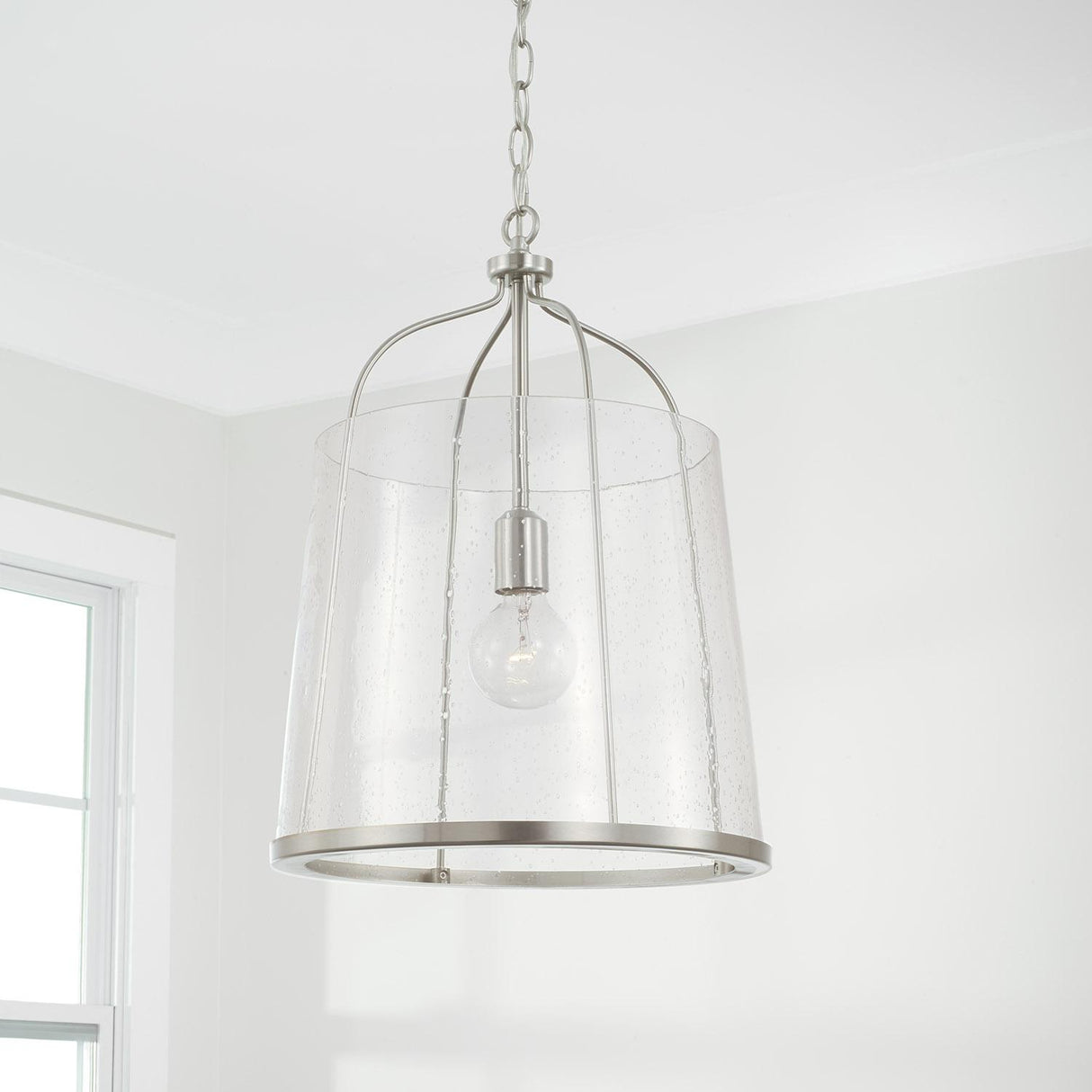 Capital Lighting 347011BN Madison 1 Light Pendant Brushed Nickel