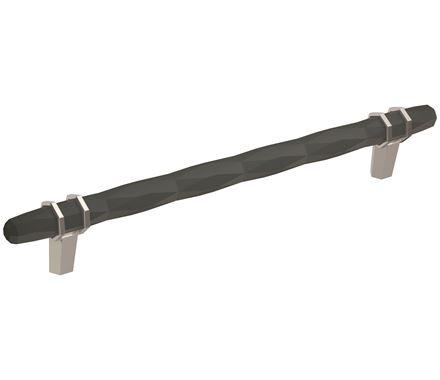Amerock Cabinet Pull Black Bronze/Polished Chrome 8 inch (203 mm) Center-to-Center London 1 Pack Drawer Pull Drawer Handle Cabinet Hardware