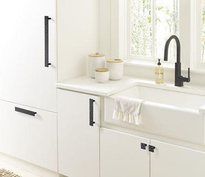 Amerock Cabinet Pull Matte Black 7-9/16 inch (192 mm) Center to Center Kamari 1 Pack Drawer Pull Drawer Handle Cabinet Hardware