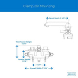 Gerber G0049535 Rough Brass Classics Two Handle Clamp On Laundry Faucet W/ I...