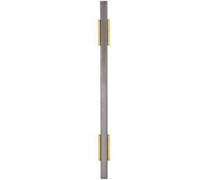 Amerock Cabinet Pull Brushed Gold/Black Chrome 5-1/16 inch (128 mm) Center to Center Urbanite 1 Pack Drawer Pull Drawer Handle Cabinet Hardware