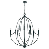 Capital Lighting 447091MB Madison 9 Light Chandelier Matte Black