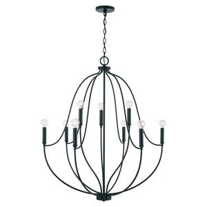 Capital Lighting 447091MB Madison 9 Light Chandelier Matte Black