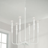 Capital Lighting 450361XW Paloma 6 Light Chandelier Textured White