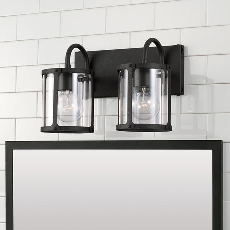 Capital Lighting 144921BI-527 Brennen 2 Light Vanity Black Iron