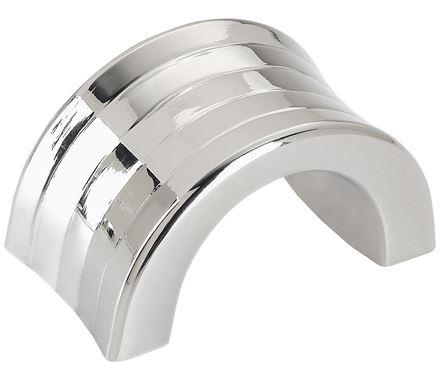 Amerock Cabinet Finger Pull Polished Nickel 1-1/4 inch (32 mm) Center to Center Concentric 1 Pack Drawer Pull Drawer Handle Cabinet Hardware