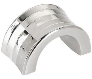 Amerock Cabinet Finger Pull Polished Nickel 1-1/4 inch (32 mm) Center to Center Concentric 1 Pack Drawer Pull Drawer Handle Cabinet Hardware