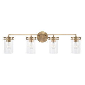 Capital Lighting 148741AD-539 Fuller 4 Light Vanity Aged Brass