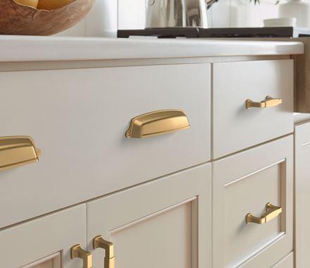 Amerock Cabinet Pull Champagne Bronze 5-1/16 inch (128 mm) Center-to-Center Stature 1 Pack Drawer Pull Cabinet Handle Cabinet Hardware