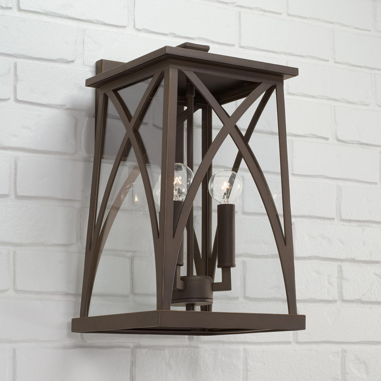 Capital Lighting 946531OZ Marshall 3 Light Outdoor Wall Lantern Oiled Bronze