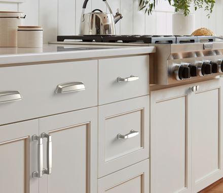 Amerock BP36887G10 Stature Cabinet Pull, 3-3/4 in (96 mm) Center-to-Center, Satin Nickel