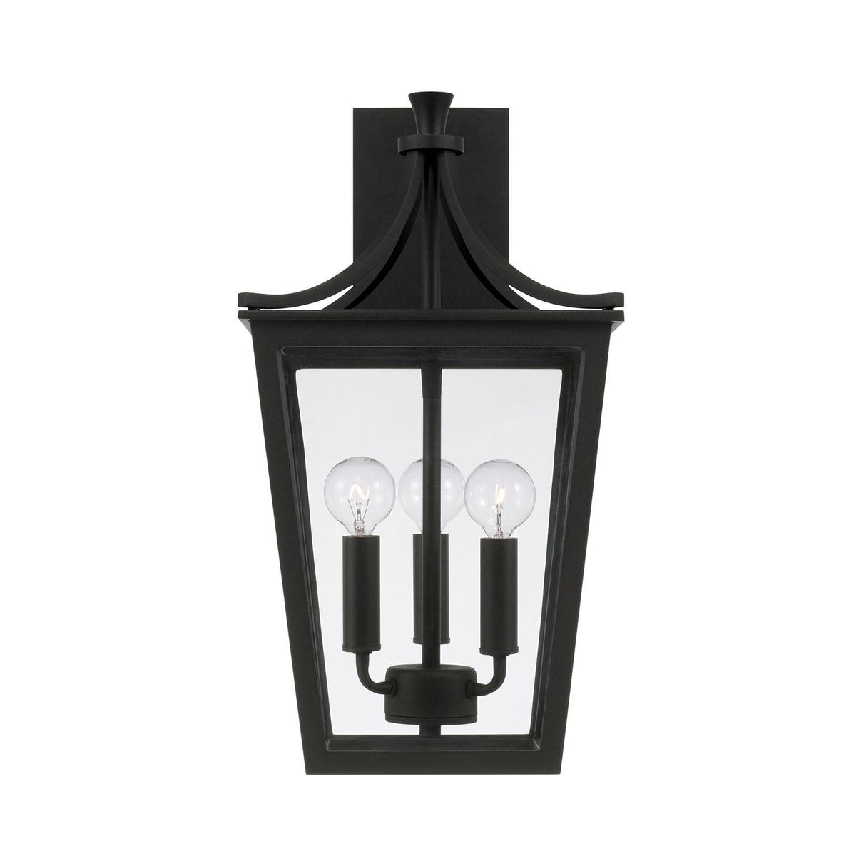 Capital Lighting 947931BK Adair 3 Light Outdoor Wall Lantern Black