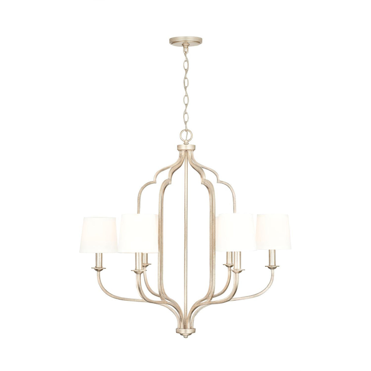 Capital Lighting 438761WG-698 Ophelia 6 Light Chandelier Winter Gold