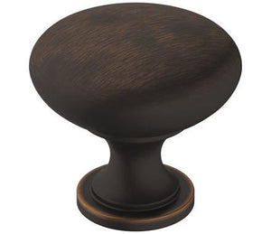 Amerock Cabinet Knob Oil Rubbed Bronze 1-1/4 inch (32 mm) Diameter Era 1 Pack Drawer Knob Cabinet Hardware