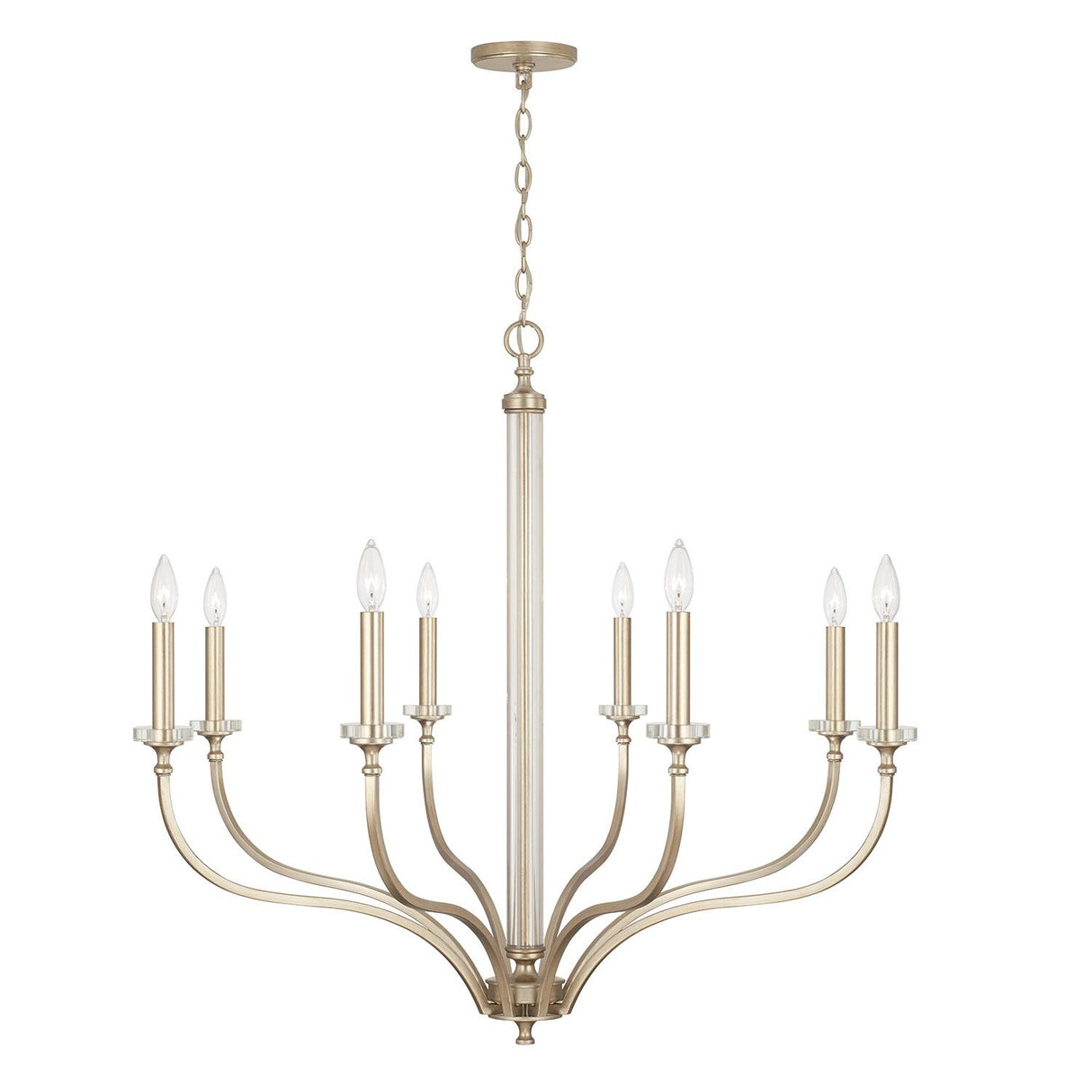 Capital Lighting 444881BS Breigh 8 Light Chandelier Brushed Champagne