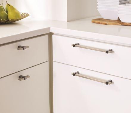 Amerock Cabinet Knob Silver Champagne/Black Nickel 2-3/8 inch (60 mm) Length Mulino 1 Pack Drawer Knob Cabinet Hardware