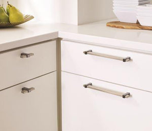 Amerock Cabinet Knob Silver Champagne/Black Nickel 2-3/8 inch (60 mm) Length Mulino 1 Pack Drawer Knob Cabinet Hardware