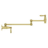 Port Haven 2-Handle Pot Filler Faucet in Brushed Gold