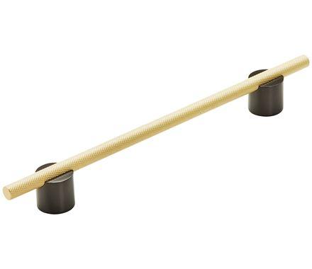 Amerock Cabinet Pull Matte Black/Matte Gold 7-9/16 inch (192 mm) Center to Center Transcendent 1 Pack Drawer Pull Drawer Handle Cabinet Hardware