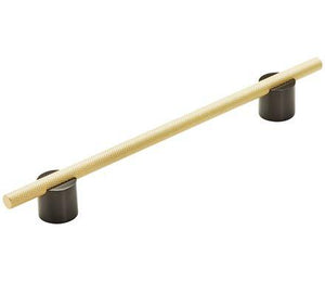 Amerock Cabinet Pull Matte Black/Matte Gold 7-9/16 inch (192 mm) Center to Center Transcendent 1 Pack Drawer Pull Drawer Handle Cabinet Hardware