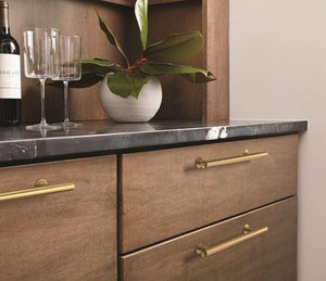 Amerock Cabinet Pull Champagne Bronze 3-3/4 inch (96 mm) Center-to-Center Radius 1 Pack Drawer Pull Cabinet Handle Cabinet Hardware