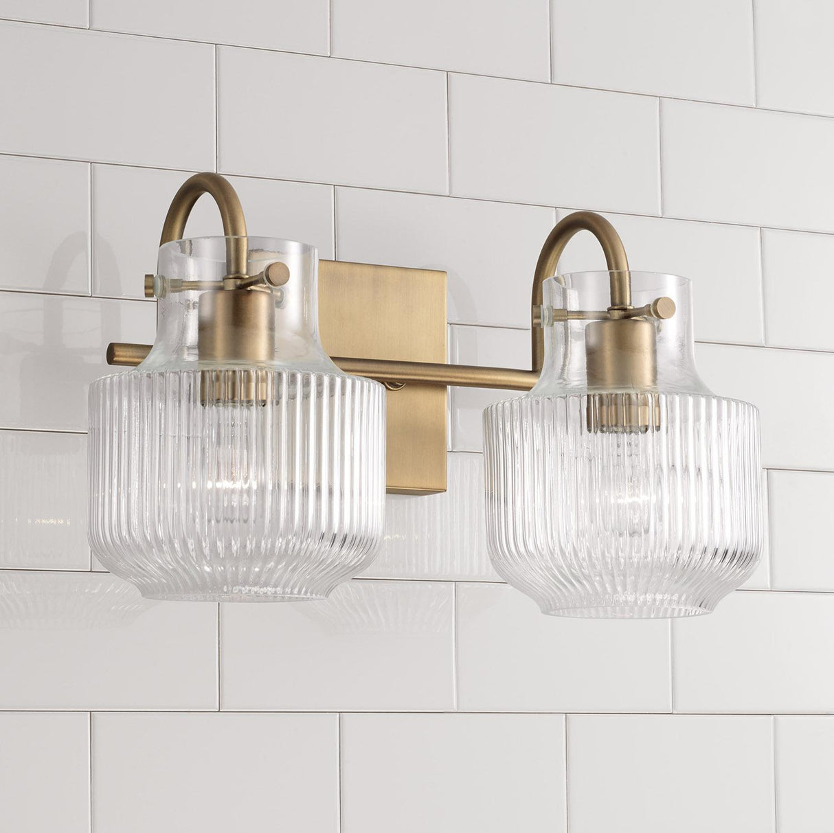 Capital Lighting 145121AD Nyla 2 Light Vanity Aged Brass