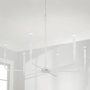 Capital Lighting 450362XW Paloma 6 Light Chandelier Textured White