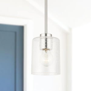Capital Lighting 328511BN-449 Greyson 1 Light Pendant Brushed Nickel