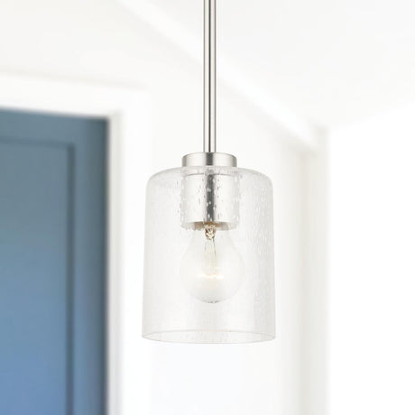 Capital Lighting 328511BN-449 Greyson 1 Light Pendant Brushed Nickel