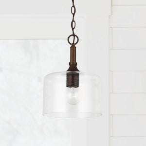Capital Lighting 339311BZ Carter 1 Light Pendant Bronze