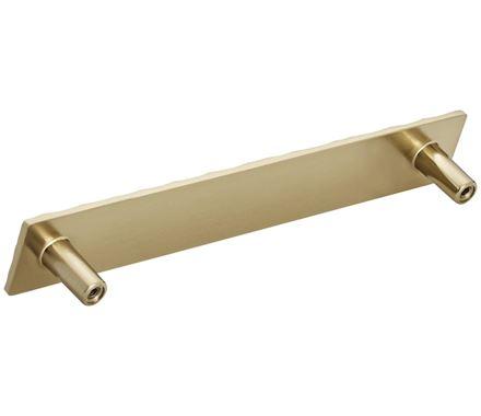Amerock Cabinet Pull Golden Champagne 6-5/16 inch (160 mm) Center to Center Kamari 1 Pack Drawer Pull Drawer Handle Cabinet Hardware