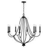 Capital Lighting 441681BI Bentley 8 Light Chandelier Black Iron